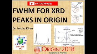 fwhm xrdpeaks HOW TO CALCULATE FWHM FOR XRD PEAKS IN ORIGIN  XRD  Xray DIffraction [upl. by Onilecram]