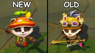 All Teemo Skins New vs Old Comparison ASU Rework 2024 League of Legends [upl. by Verna]