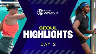 Anisimova Baptiste amp Raducanu in Day 2 action at Seoul 2024  WTA Match Highlights [upl. by Aremahs]