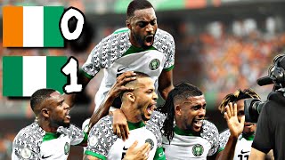 Troost Ekong Penalty Goal Downs Côte dIvoire Ivory Coast 01 Nigeria Afcon 2023 Match Preview [upl. by Aivalf]