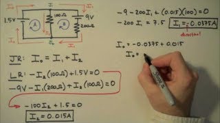 How to Solve a Kirchhoffs Rules Problem  Simple Example [upl. by Leelah]