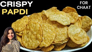 Easiest Way to Make Crispy Papdi for any Indian Chaats  How To Make Street Style Papdi at Home [upl. by Annaliese]