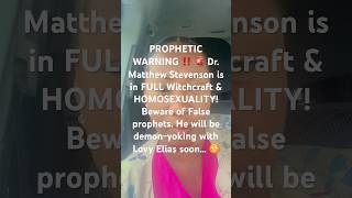 Warning Dr Apostle Matthew Stevenson has fully crossed over into WITCHCRAFT amp HOMOSEXUALITY [upl. by Narok]