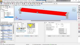 ROBOT STRUCTURAL ANALYSIS POUR DEBUTANT ETUDE DUNE POUTRE EN T [upl. by Ecirtaeb723]