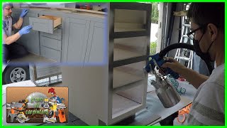 Como pintar gabinetess o mueble con pistola de aire Acabado Profesional  How to paint cabinets [upl. by Johiah]