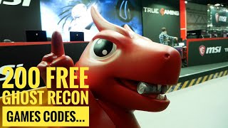 200 Ghost Recon Game Codes Streaming From Gamescom with MSI [upl. by Marquita]