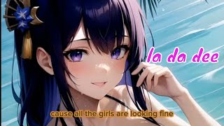 NIGHTCORE â‡¾la da dee lyrics [upl. by Loma826]