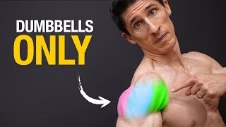 The BEST Dumbbell Shoulder Exercises ALL 3 HEADS [upl. by Yoreel]