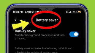 Redmi  Battery Saver Important Setting In Mi Xiaomi Android Phone Note 9 [upl. by Aikahc502]