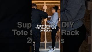 Super Easy DIY Tote Storage Rack  20 Spaces diystorage totestorage woodworking diyprojects [upl. by Naleek881]