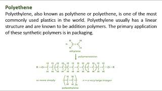 Polyethene Preparation of Polyethene Dacron [upl. by Aduh]