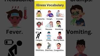 Illness Vocabulary sickvocabulary illnessvocabularyhealthvocabulary englishvocabulary learne [upl. by Yziar]