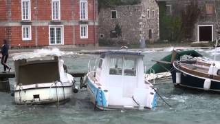 Storm in port Olib Croatia 17 Sep 2013 [upl. by Merci]