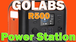 GOLABS R500 Portable Power Station 500W Outdoor Solar Generator LiFePO4 Battery Backup Review [upl. by Ethelda85]