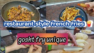 French fries at home🍟 first time 🥹 restaurant stylemutton fry  recipe vlogfrenchfries [upl. by Odilia]