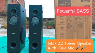 Intex 22 Tower Speaker With Two Mic 🎤🎤 BtechRaghav [upl. by Zeiger851]