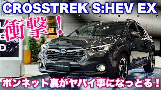 スバル 新型クロストレック SHEV EX フルオプション！eBOXERと比較して吸音材が全然違う！SUBARU NEW CROSSTREK SHEV EX insideampoutside [upl. by Afatsum]