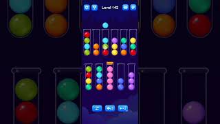 Ball Sort Level 142 Walkthrough Solution AndroidiOS [upl. by Lanti]