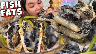 SPICY FISH FATS TABA NG BANGUS MUKBANG  MILK FISH FATS PINOY MUKBANG [upl. by Bronez]