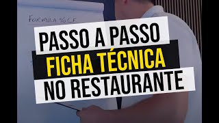 Aula Completa  Como fazer ficha técnica no restaurante  Passo a Passo [upl. by Eniamrahc]