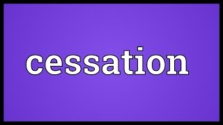 Cessation Meaning [upl. by Anelas]