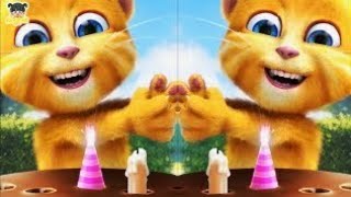 Talking ginger  happy mood  washroom fun  enjoyment  talkingcat  talkingtom [upl. by Megen37]