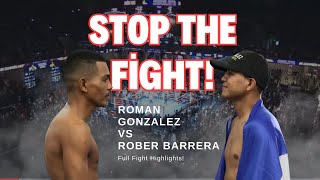 Roman Gonzalez Vs Rober Barrera FULL Fight Highlights Round 10 TKO boxing chocolatito stoppage [upl. by Jorrie]