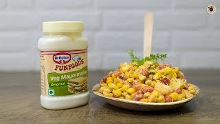 Tasty and Easy Corn Recipes with Kanaks Kitchen  Just Add FunFoods Veg Mayo Original [upl. by Aihsened]