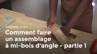 Comment faire un assemblage à mibois dangle  partie 1  Menuiserie [upl. by Anaerdna109]