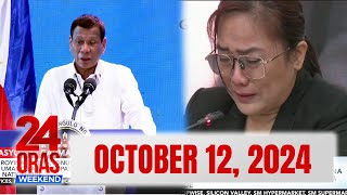 24 Oras Weekend Express OCTOBER 12 2024 HD [upl. by Notsniw65]