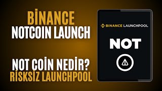 Notcoin NOT Token Nedir Risksiz Notcoin Kazan Binance Not Launchpool Nasıl Katılırım [upl. by Iahs561]