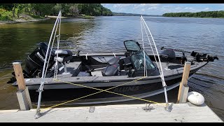 Dock Edge 8 Mooring Whips 1st Use Mississippi River 4th of July [upl. by Regdirb]