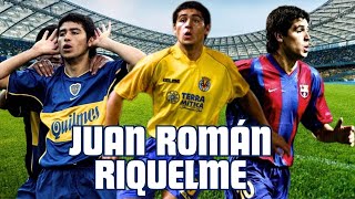 ROMAN RIQUELME DEBUTS  BOCA JUNIORS  FC BARCELONA  VILLARREAL CF [upl. by Leverick]