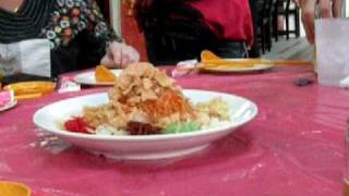 YuSheng Singapores New Year Dish for Good Luck la [upl. by Desta449]