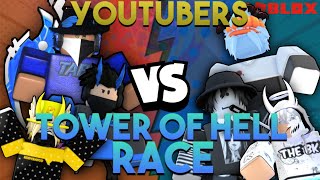 Racing TOWER of HELL YOUTUBERS in the BIGGEST RACE ROBLOX [upl. by Mikihisa]