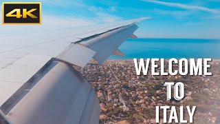 Welcome to Italy  Landing At Rome Fiumicino Airport  Emirates Airline 🇮🇹  4k UHD [upl. by Landan]