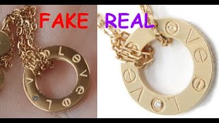 How to spot fake Cartier Love Necklace Real vs fake Cartier Love necklace and or bracelet [upl. by Taran496]