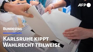 Wahlrecht Ampel muss nachsitzen  Grundmandatsklausel bleibt  AFP [upl. by Cired]