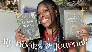 ASMR Witchy BooksJournals Show amp Tell book scratching tapping and gripping [upl. by Notselrahc]