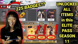 Free Fire New Elite Pass Season 11 Full Items New Emote Costumes and More Unlocked  Sooneeta [upl. by Assirahs]