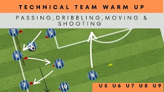 Football passing amp Shooting drill  DO THIS PRE MATCH  u7 u8 u9 u10 footballsoccer drill passing [upl. by Alemrac]