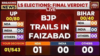 LIVE  Ayodhyas Lok Sabha Constituency Faizabad Sees BJP Trailing SP Leads  India Today [upl. by Niwrud977]