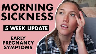 5 Weeks Pregnant Symptoms MORNING SICKNESS  Remedies For Morning Sickness [upl. by Ierna]