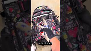 🎒Tilami Graffiti Rolling Backpack 19 inch Kids Wheeled Backpack🎒 [upl. by Ithaman]