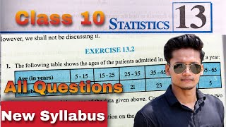 Ex 132 Class 10  Statistics Class 10 NCERT Ex 132 New Syllabus CBSE Rajmith study [upl. by Eisyak324]