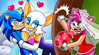 Oh no Sonic x Rouger the Bat Secretly Kissing in the Closet  Dont make Amy Angry Roblox Movie [upl. by Anoirb]