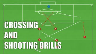 3 Crossing and Shooting Drills  FootballSoccer [upl. by Kessler]