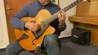 Archtop guitar  Sound Quality Test Peerless Contessa [upl. by Neelra]