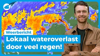 Weerbericht code geel voor wateroverlast door veel regen [upl. by Elem114]