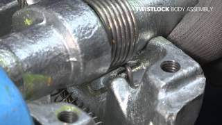 MacGregor C8A fully automatic twistlock maintenance and service [upl. by Torrell300]